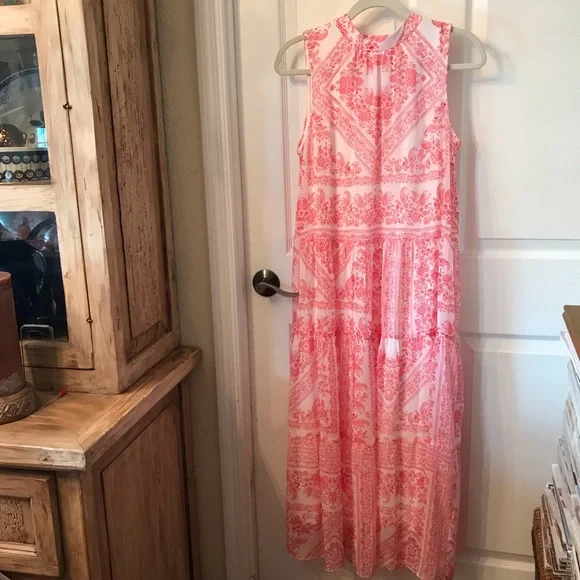 calvin klein pink sleeveless dress Calvin Klein Women's Sleeveless Belted Sheath Dress